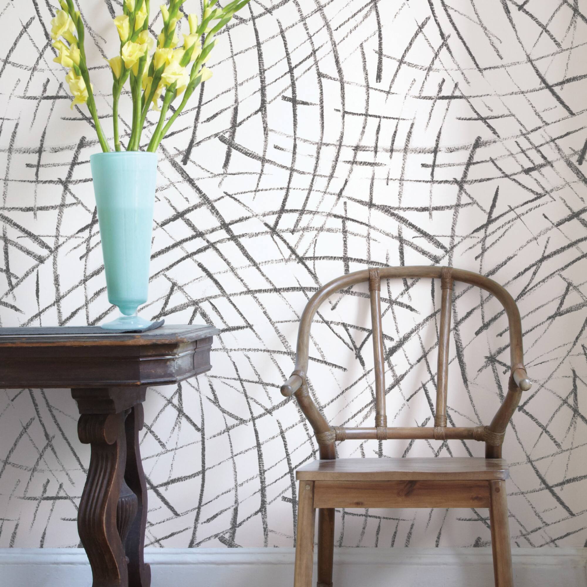 NuWallpaper Black Imprint Peel & Stick Wallpaper